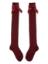 Picture of Carlomagno Socks Overknee Sock Satin Bow - Burgundy