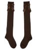 Picture of Carlomagno Socks Overknee Sock Satin Bow - Brown
