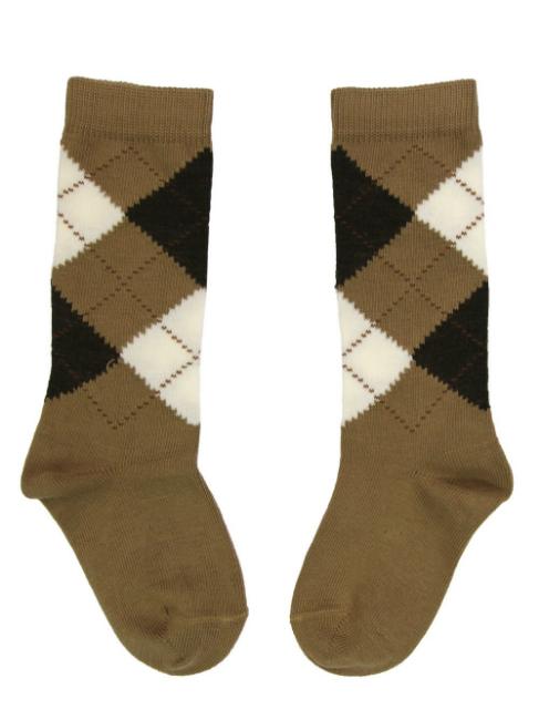 Picture of Carlomagno Socks Harlequin Knee High Sock - Camel