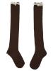 Picture of Carlomagno Socks Overknee Sock Lace Top Brown