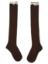 Picture of Carlomagno Socks Overknee Sock Lace Top - Brown
