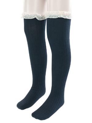 Picture of Carlomagno Socks Overknee Sock Lace Top Brown