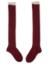 Picture of Carlomagno Socks Overknee Sock Lace Top - Burgundy