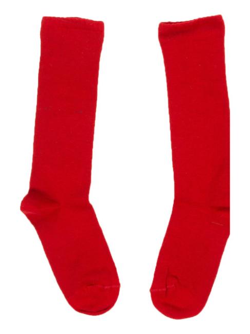 Picture of Carlomagno Socks Plain Knee High Sock Red