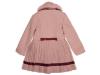 Picture of Piccola Speranza Pleated Coat With Faux Fur Collar Pink