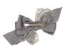 Picture of Piccola Speranza Large Grosgrain & Lace  Hair Bow Grey