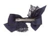 Picture of Piccola Speranza Large Grosgrain & Lace  Hair Bow Navy