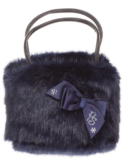 Picture of Piccola Speranza Faux Fur Handbag Navy