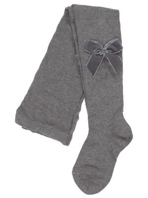 Picture of Condor Socks Tights With Velvet Bow - Dark Grey