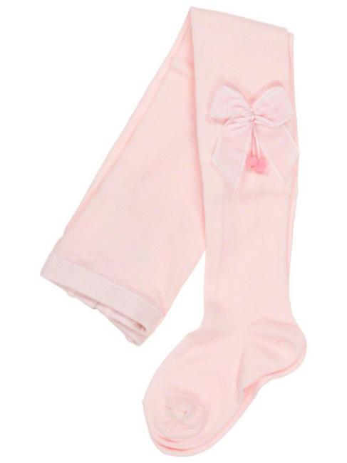 Picture of Condor Socks Tights With Velvet Bow - Pink