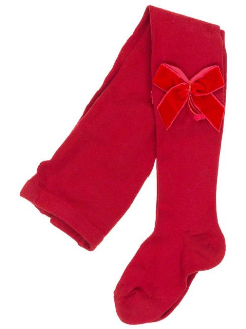 Picture of Condor Socks Tights With Velvet Bow Red