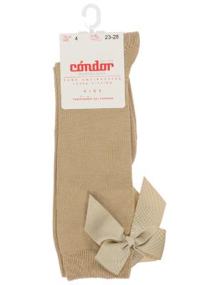 Picture of Condor Socks Knee High Socks With Back Grosgrain Bow Camel