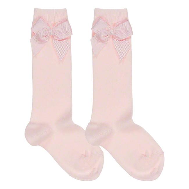 Picture of Condor Socks Knee High Socks With Side Grosgrain Bow - Pink