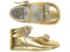 Picture of Panache Baby Shoes Pearl & Crystal Ankle Strap Gold