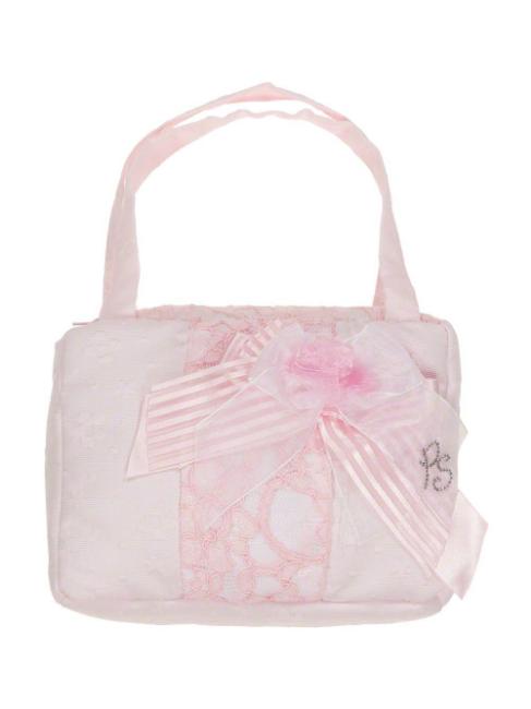 Picture of Piccola Speranza Girls Pink Lace & Jacquard Handbag