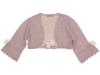 Picture of Loan Bor Girls Knitted Bolero Cardigan With Bows Dusky Pink