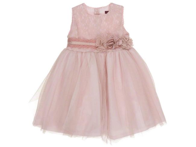 Picture of Loan Bor Girls Lace Bodice & Tulle Empire Dress Pink