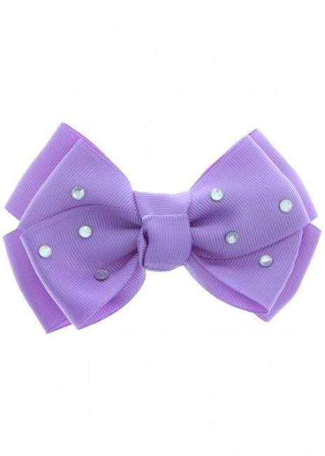 Picture of Angel's Face Large Grosgrain Diamante Bow Sweet Violet