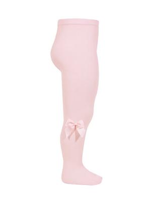 Picture of Condor Socks Plain Knit Tights With Grosgrain Bow Pink