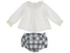 Picture of Loan Bor Toddler Navy Check Jam Pants & Blouse Set