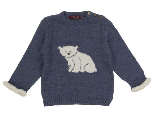 Picture of Loan Bor Toddler Navy Sweater With Bear