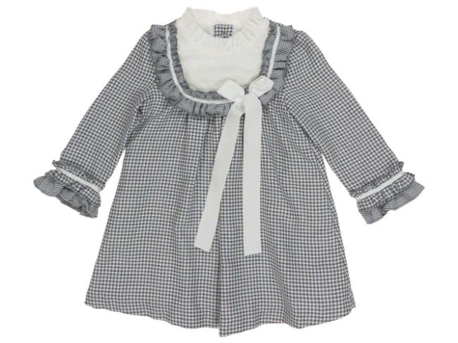 Picture of Loan Bor Girls A Line Dogtooth Print Dress