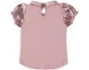 Picture of Angel's Face Short Puff Sleeve Satin Top Vintage Rose