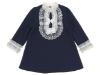 Picture of Loan Bor Girls Lace Ruffle A Line Dress Navy