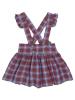 Picture of Loan Bor Girls Bow Blouse Pinafore Set Blue Burgundy
