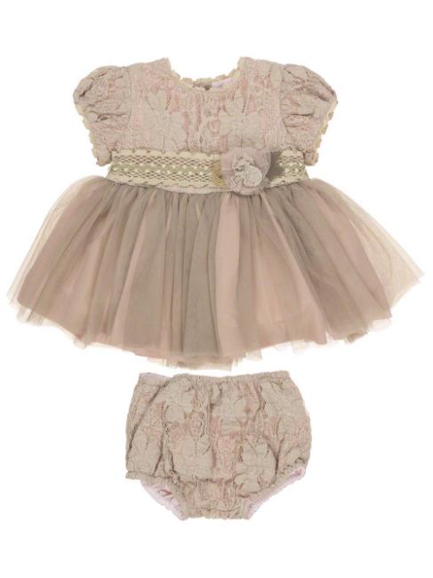 Picture of Loan Bor Toddler Girls Dress Panties Set Camel Pink