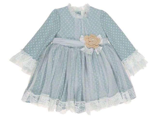 Picture of Loan Bor Girls Empire Dress Turquoise