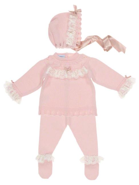 Picture of Carmen Taberner Baby Rosa 3 Piece Set Pink Ivory