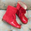 Picture of Panache Ruby Bow Boot Red Suede & Patent