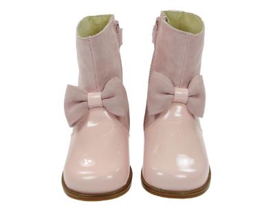 Picture of Panache Ruby Bow Boot - Pink Suede & Patent