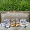 Picture of Panache Baby Shoes Pearl & Crystal Ankle Strap Beige Pearl