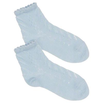 Picture of Condor Socks Pearl Openwork Ankle Socks - Pale Blue