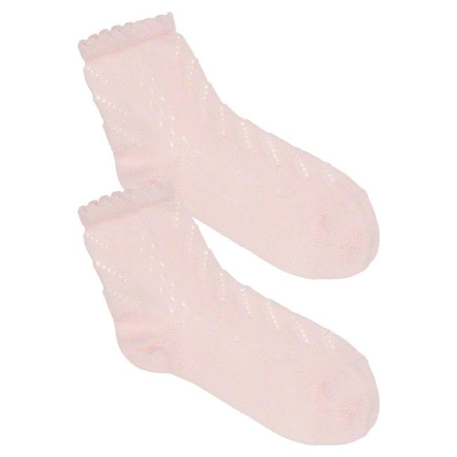 Picture of Condor Socks Pearl Openwork Ankle Socks Pale Pink