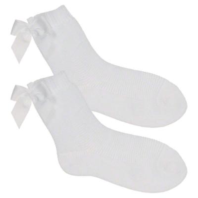 Picture of Condor Socks Grosgrain Bow Ankle Socks White