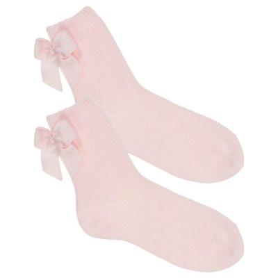 Picture of Condor Socks Grosgrain Bow Ankle Socks Pale Pink