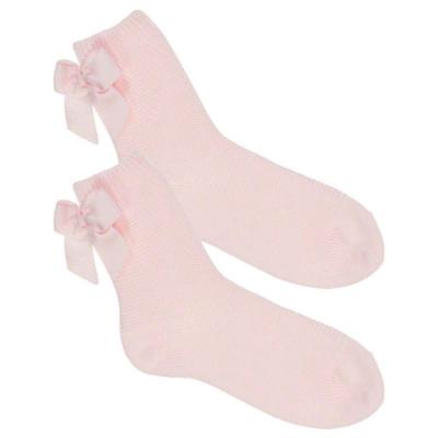 Picture of Condor Socks Grosgrain Bow Ankle Socks - Pale Pink