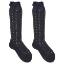 Picture of Condor Socks Openwork Grosgrain Bow Knee Socks - Navy