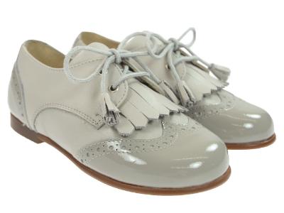 Picture of Panache Boys Fringe And Tassel Shoe Ice Grey