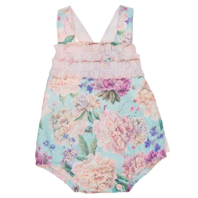 Picture of Loan Bor Toddler Girls Floral Ruffle Playsuit