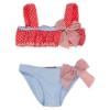 Picture of Loan Bor Girls Polka Ruffle Bikini - Red Blue