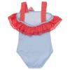 Picture of Loan Bor Girls Polka Ruffle Swimsuit - Red Blue