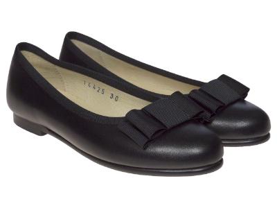 Picture of Panache Girls School Ballerina Shoe - Black Leather