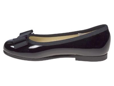 Picture of Panache Girls School Ballerina Shoe - Black Patent