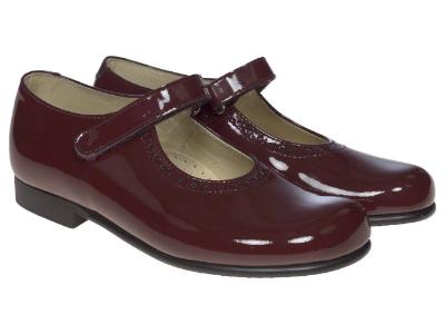 Picture of Panache No Buckle Mary Jane  - Burgundy Patent