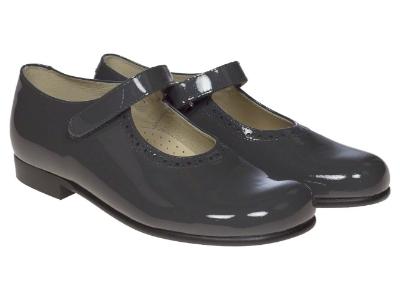 Picture of Panache No Buckle Mary Jane  - Dark Grey Patent