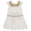 Picture of Carmen Taberner Girls Knitted Sequin Collar Dress White